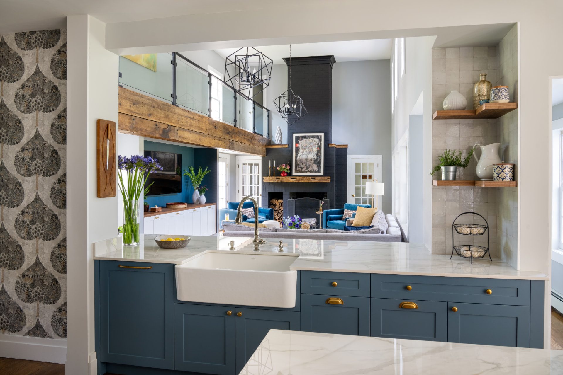 Epicurean Zones kitchen in Wayland after renovation